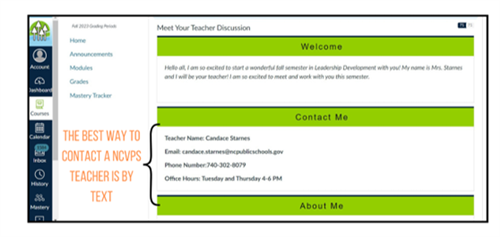 How to Contact Your NCVPS Teacher